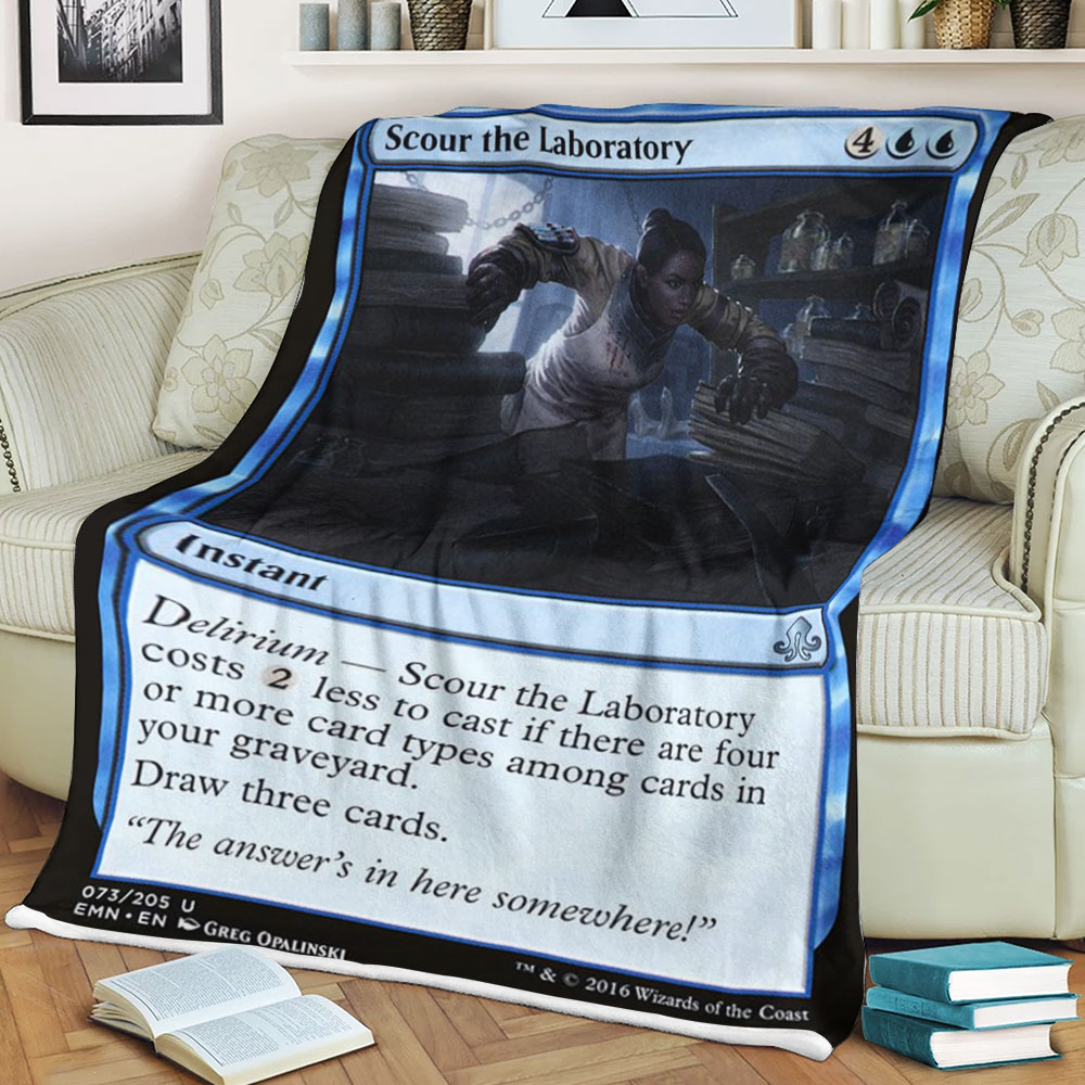Magic The Gathering Emn 73 Scour The Laboratory Blanket Magic The Gathering Emn 73 Scour The Laboratory Blanket