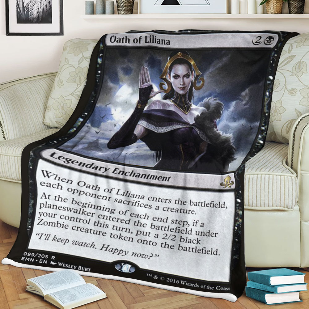 Magic The Gathering Emn 99 Oath Of Liliana Blanket Magic The Gathering Emn 99 Oath Of Liliana Blanket