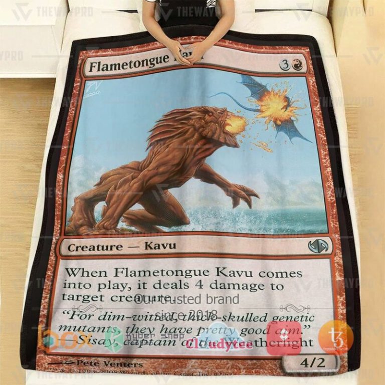 Magic-The-Gathering-Flametongue-Kavu-Blanket-1