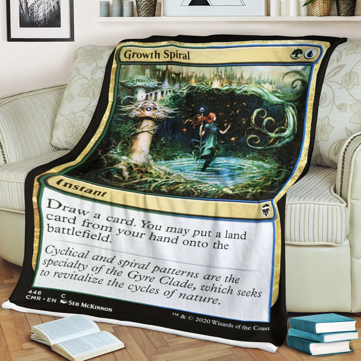 Magic The Gathering Growth Spiral Blanket Magic The Gathering Growth Spiral Blanket