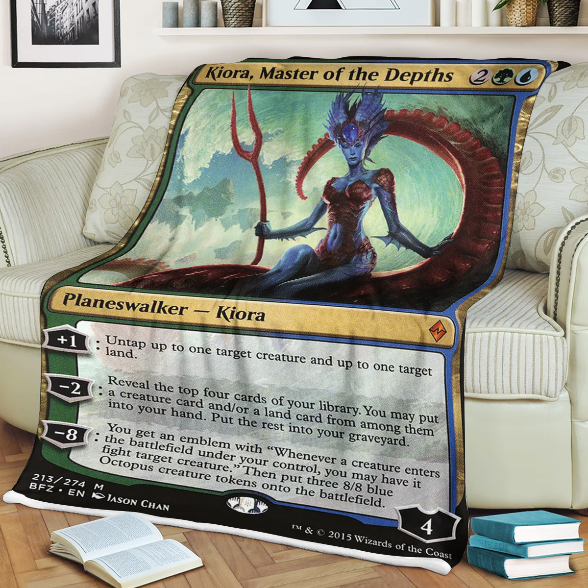 Magic The Gathering Kiora Master Of The Depths Blanket Magic The Gathering Kiora Master Of The Depths Blanket