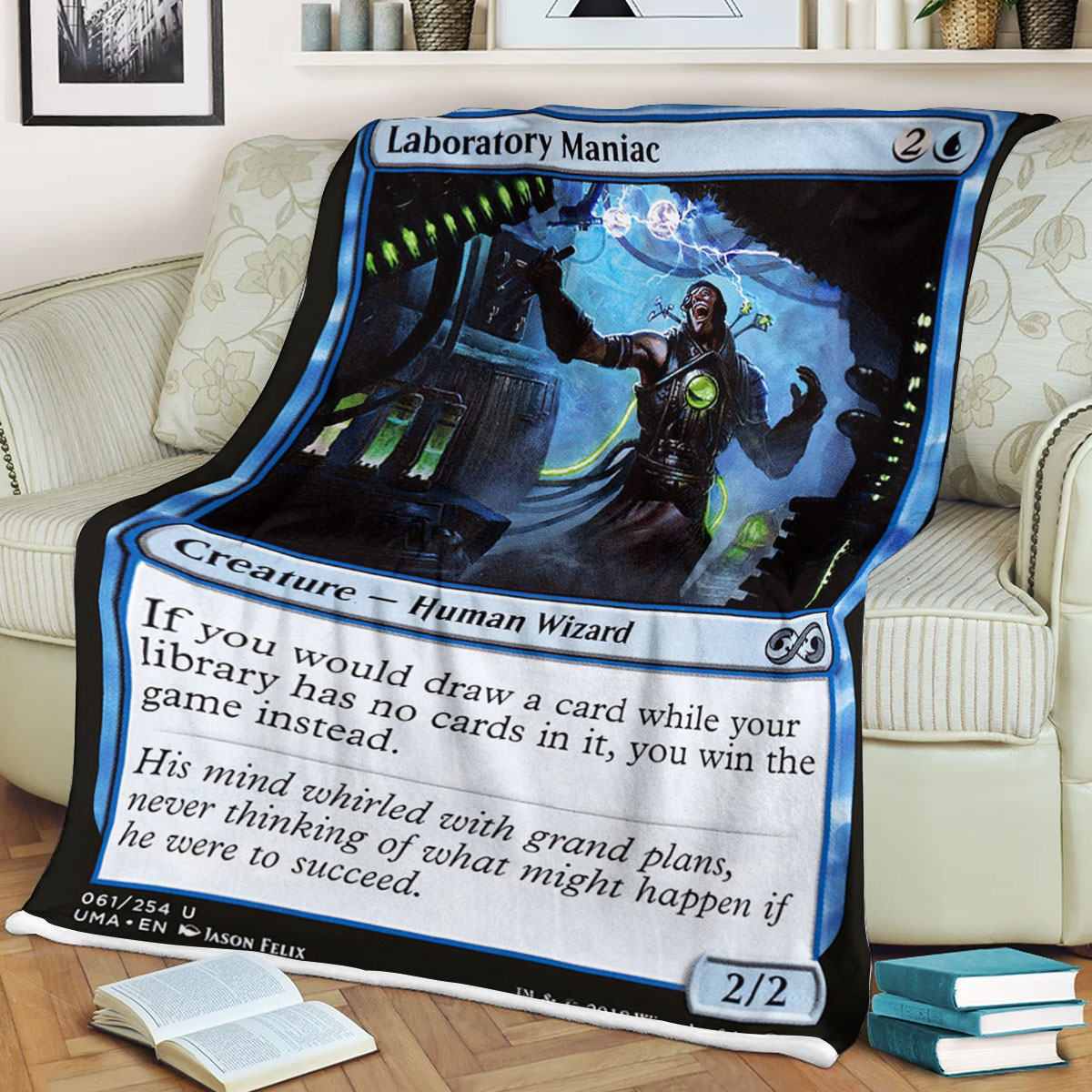 Magic The Gathering Laboratory Maniac Sherpa Blanket Magic The Gathering Laboratory Maniac Sherpa Blanket