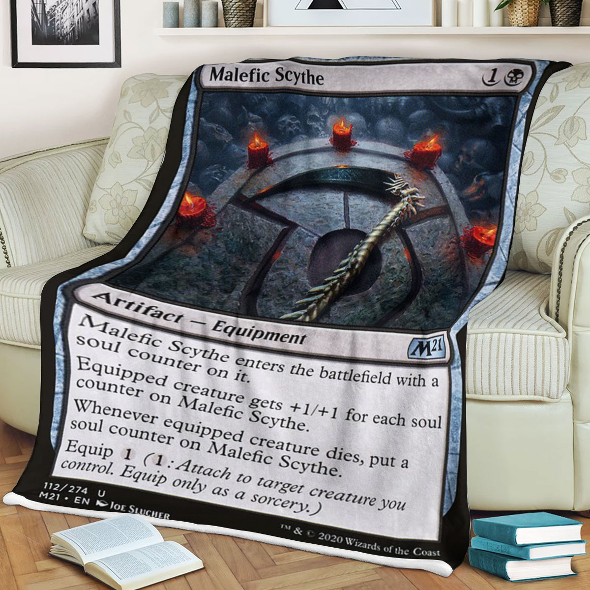 Magic The Gathering M21 112 Malefic Scythe Blanket Magic The Gathering M21 112 Malefic Scythe Blanket