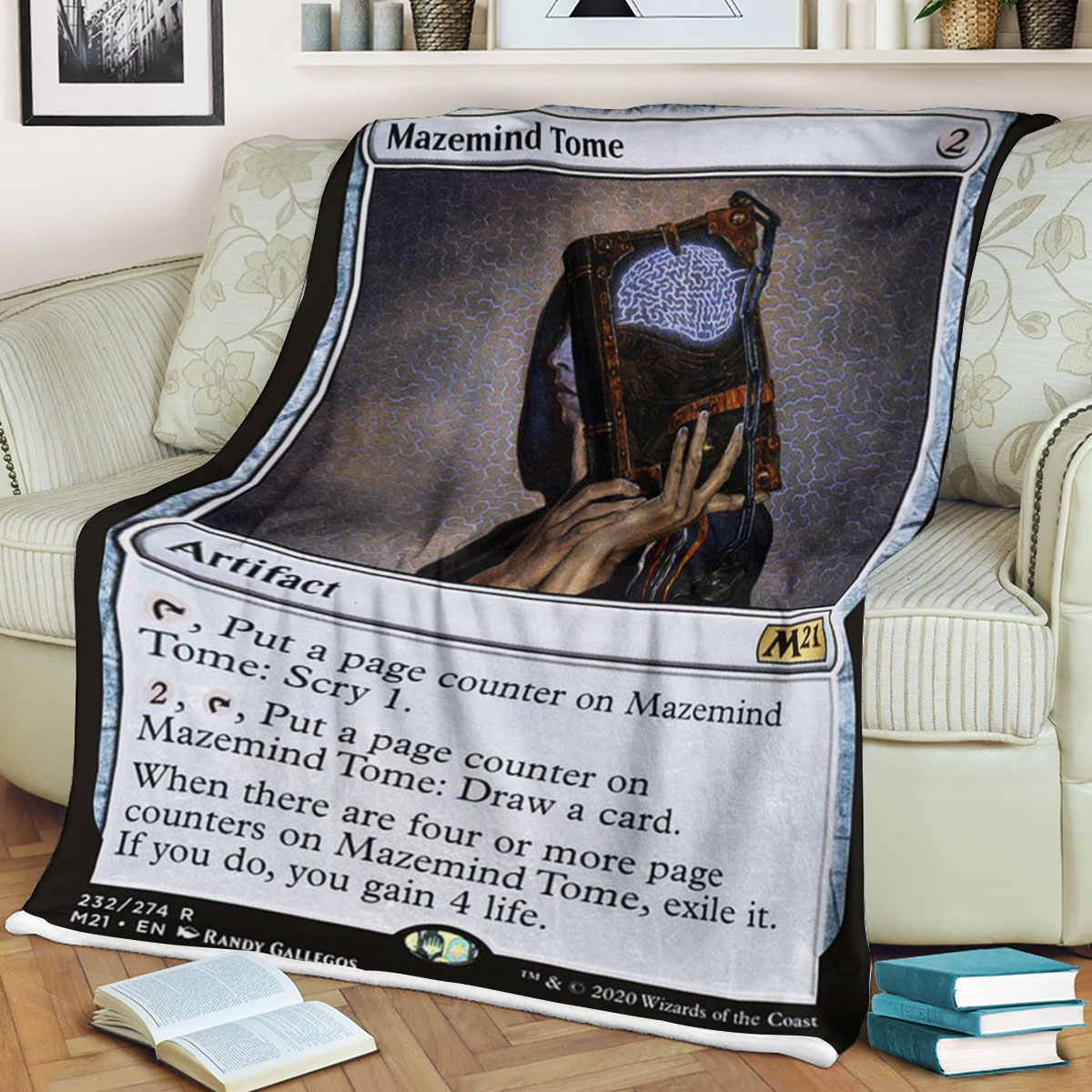 Magic The Gathering M21 232 Mazemind Tome Blanket Magic The Gathering M21 232 Mazemind Tome Blanket
