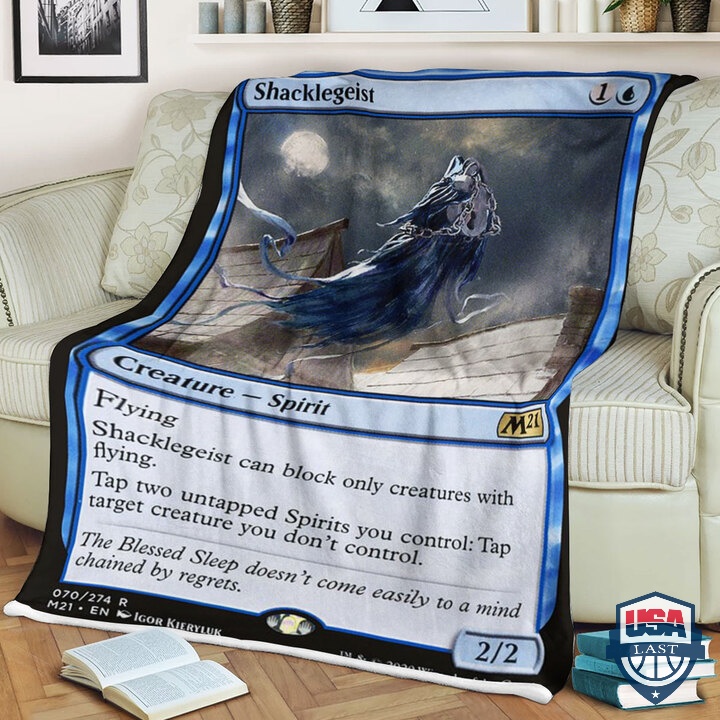 Magic-The-Gathering-M21-70-Shacklegeist-Fleece-Blanket-1