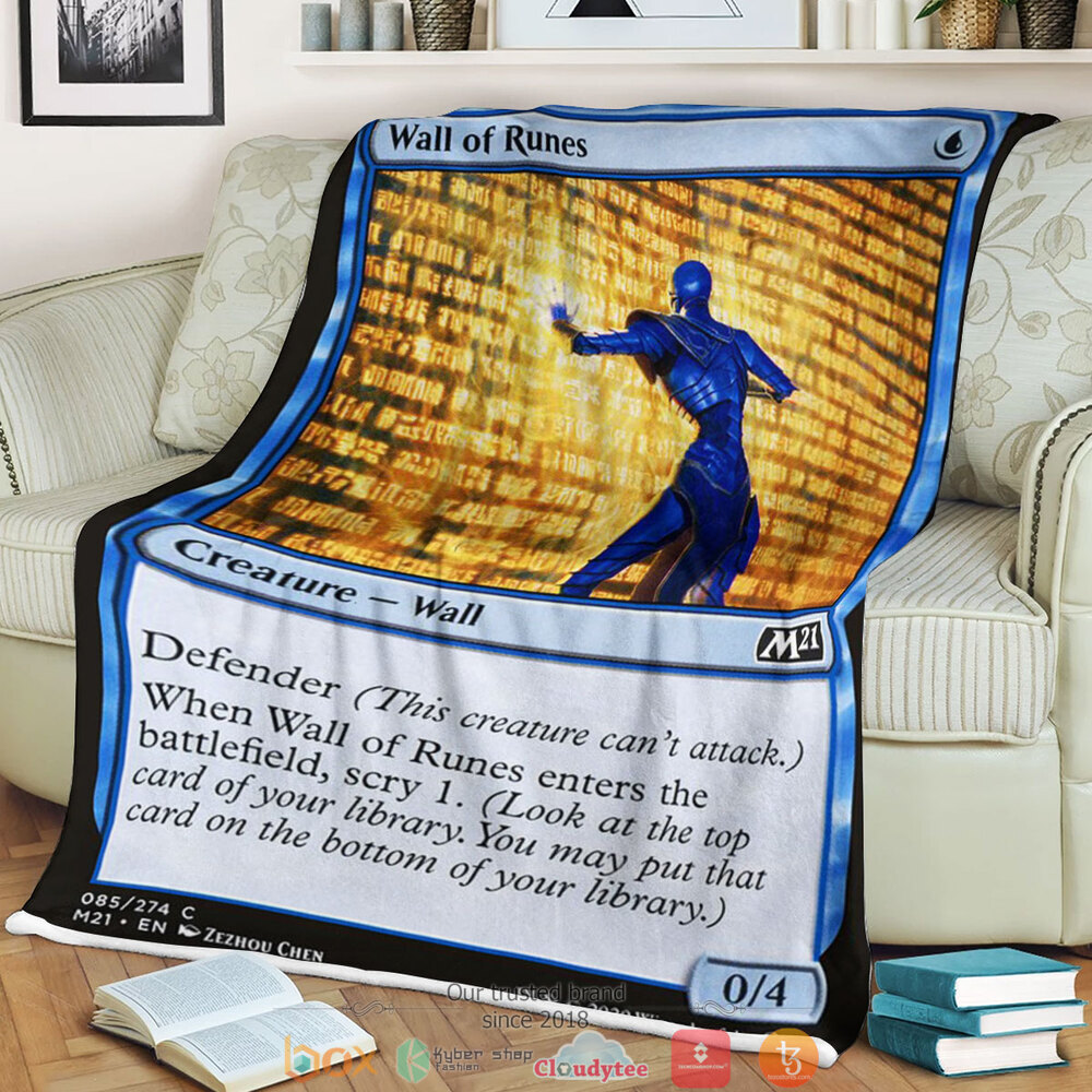 Magic The Gathering M21 85 Wall Of Runes Blanket Magic The Gathering M21 85 Wall Of Runes Blanket