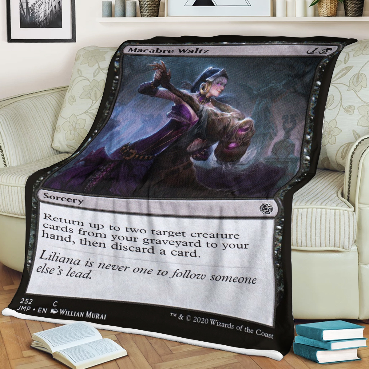 Magic The Gathering Macabre Waltz Sherpa Blanket Magic The Gathering Macabre Waltz Sherpa Blanket