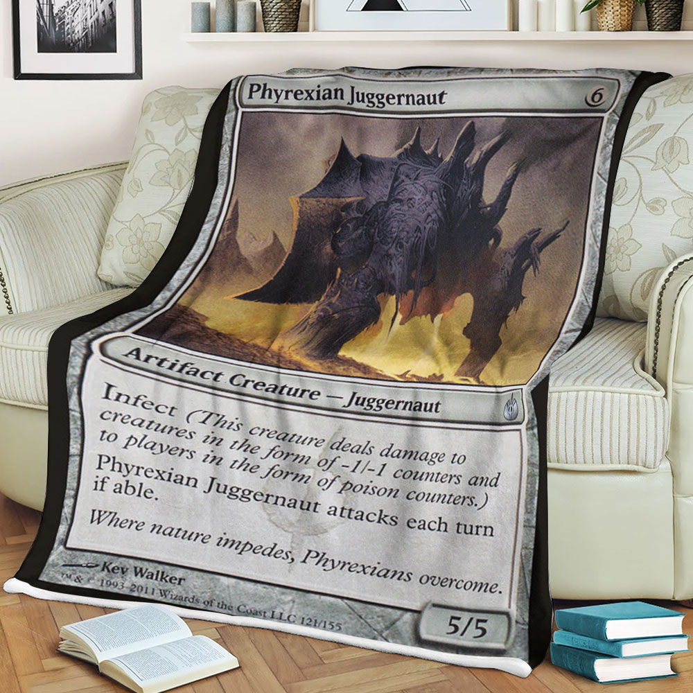 Magic The Gathering Mbs 121 Phyrexian Juggernaut Blanket Magic The Gathering Mbs 121 Phyrexian Juggernaut Blanket