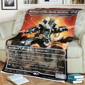 Magic The Gathering Mechagodzilla Battle Fortress Blanket