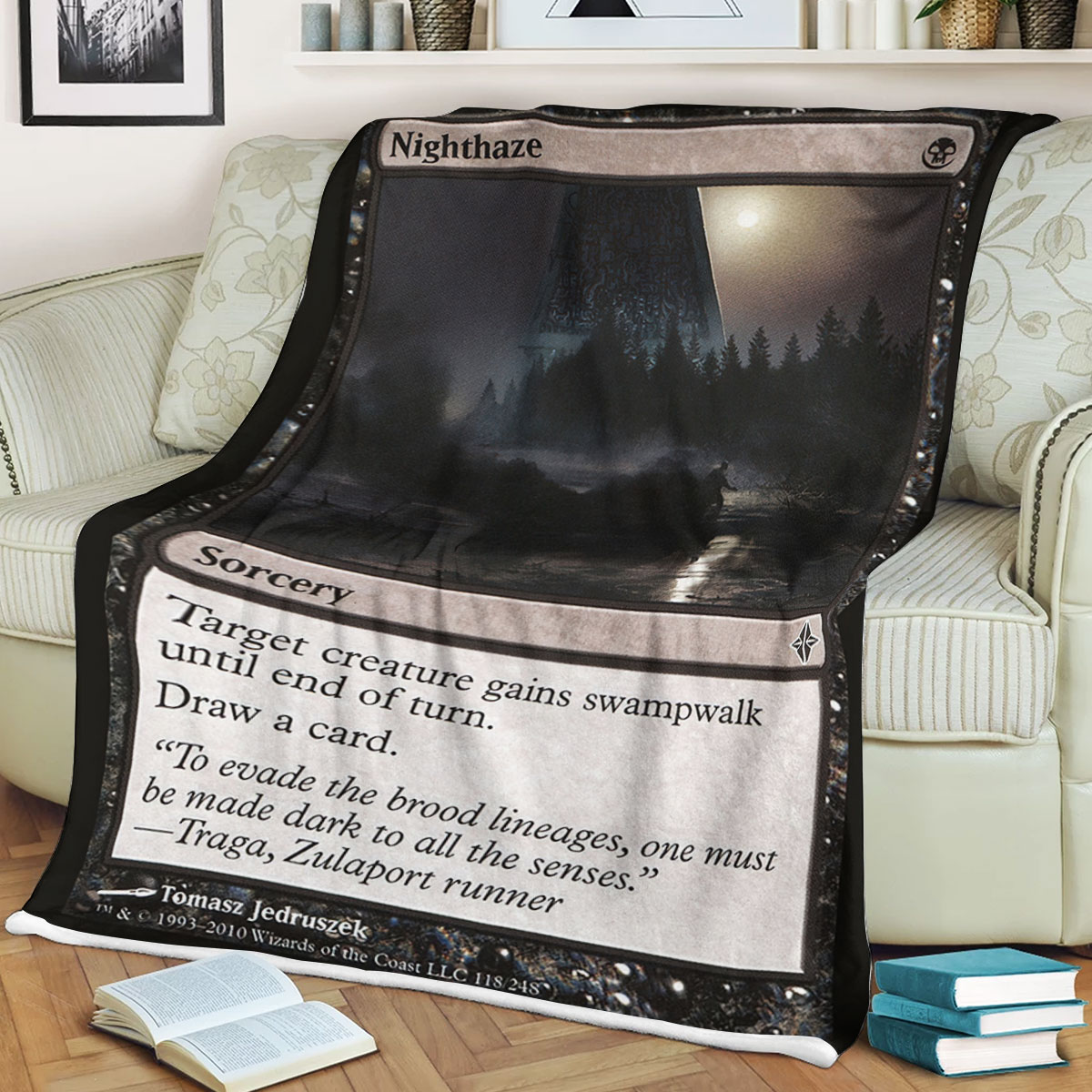 Magic The Gathering Nighthaze Sherpa Blanket Magic The Gathering Nighthaze Sherpa Blanket