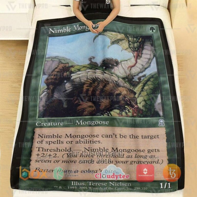 Magic-The-Gathering-Nimble-Mongoose-Blanket-1