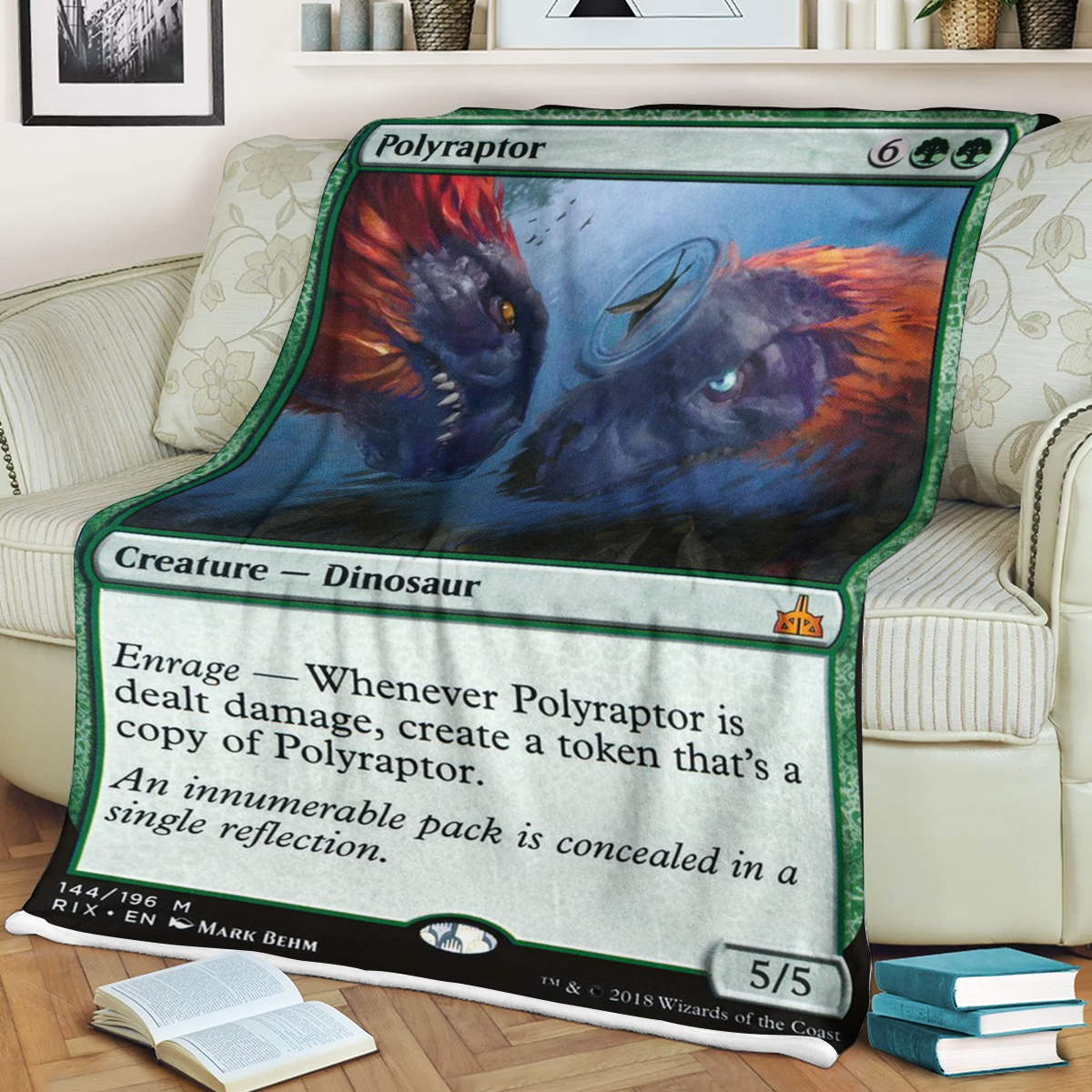 Magic The Gathering Polyraptors Blanket Magic The Gathering Polyraptors Blanket