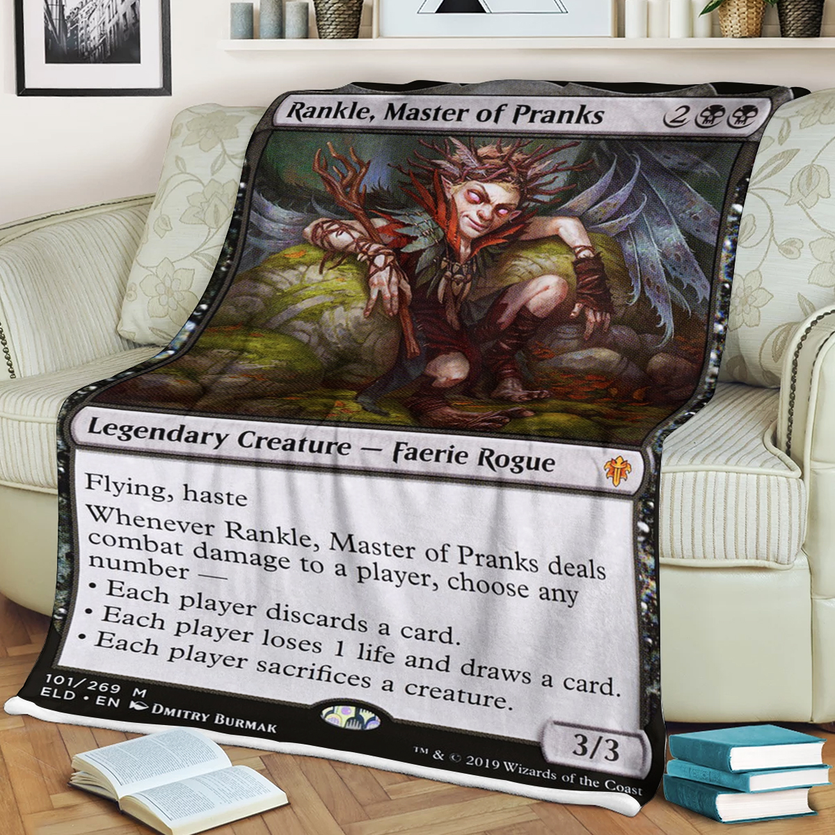 Magic The Gathering Rankle Master Of Pranks Blanket Magic The Gathering Rankle Master Of Pranks Blanket