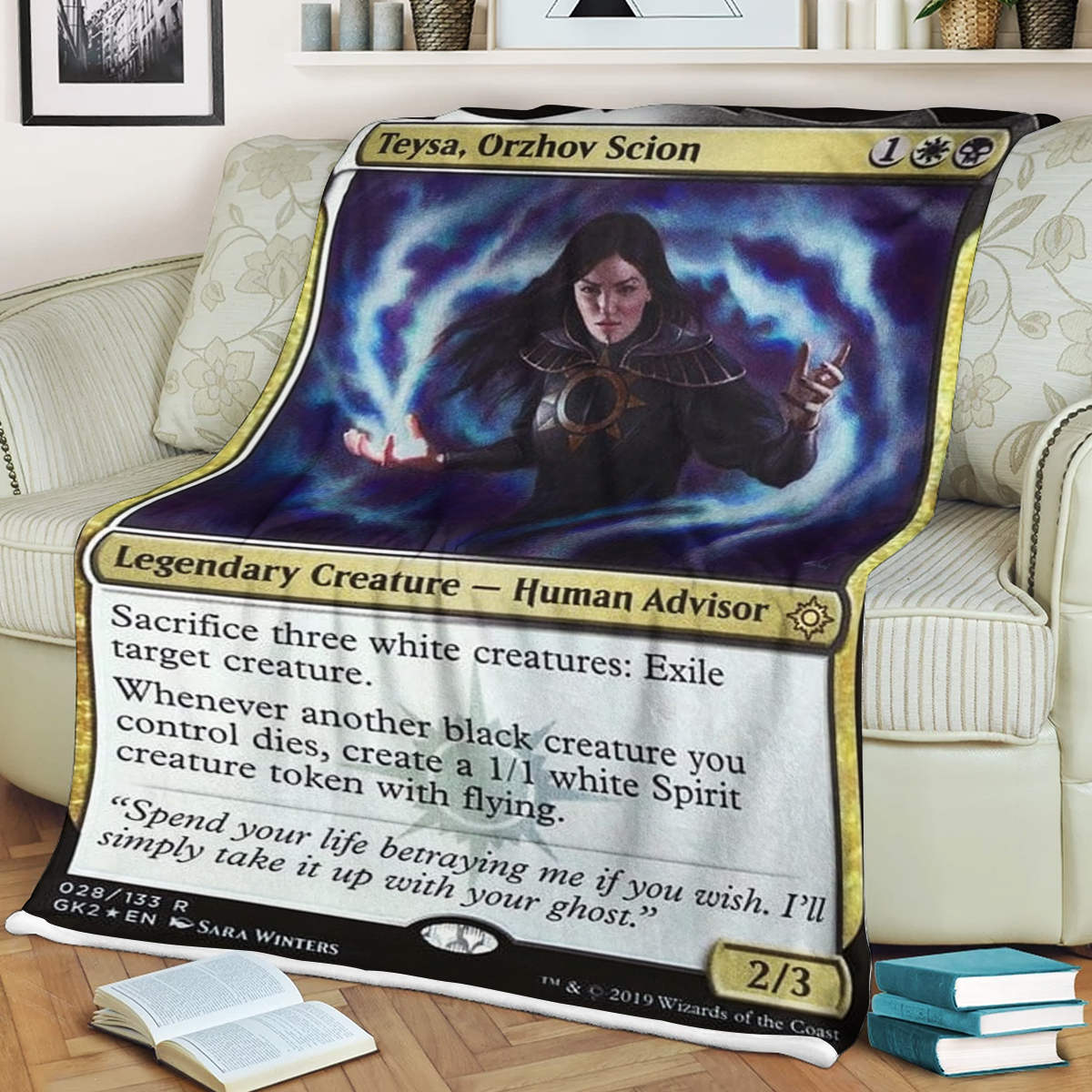 Magic The Gathering Teysa Orzhov Scion Blanket Magic The Gathering Teysa Orzhov Scion Blanket