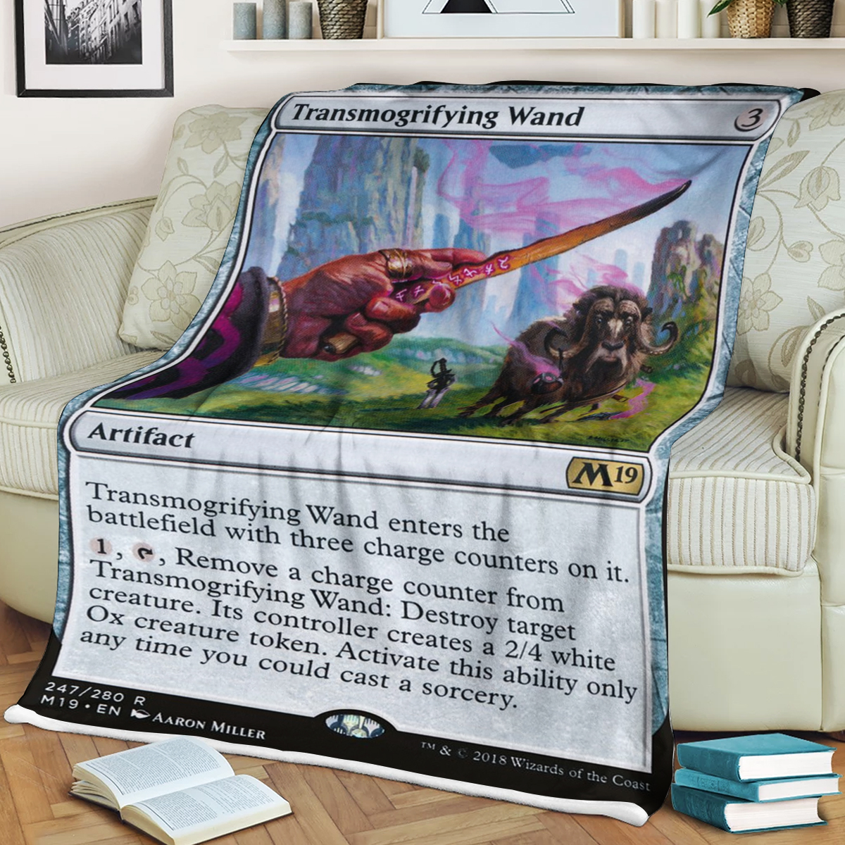 Magic The Gathering Transmogrifying Wand Blanket Magic The Gathering Transmogrifying Wand Blanket