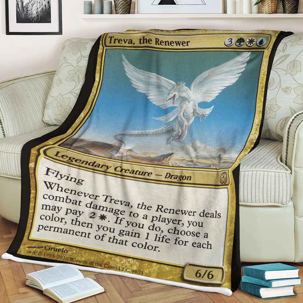 Magic The Gathering Treva The Renewer Blanket Magic The Gathering Treva The Renewer Blanket