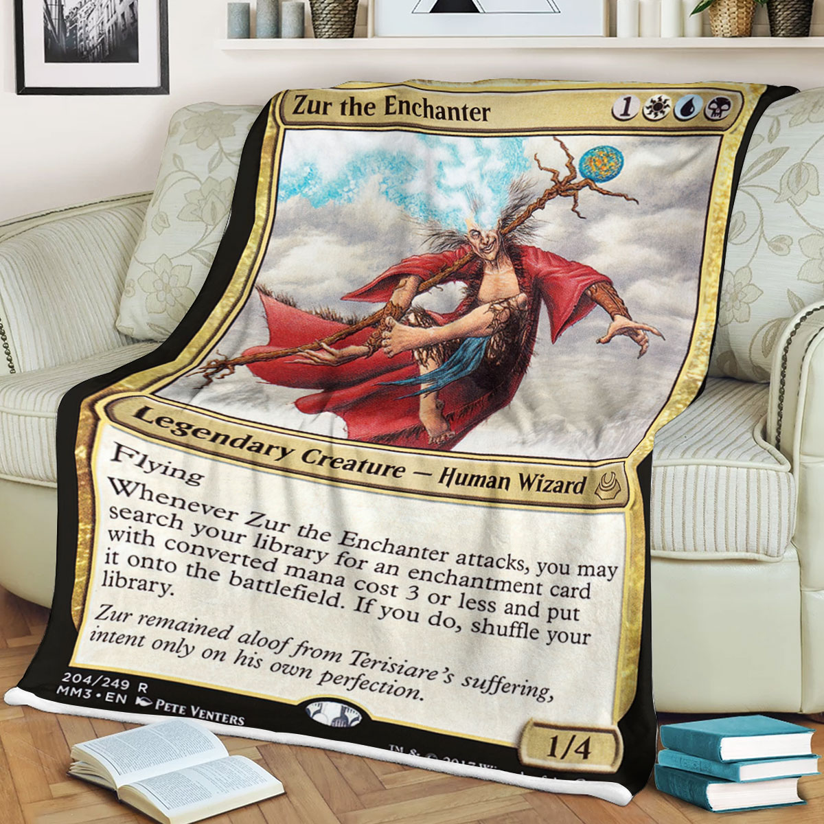 Magic The Gathering Zurthe Enchanter Sherpa Blanket Magic The Gathering Zurthe Enchanter Sherpa Blanket