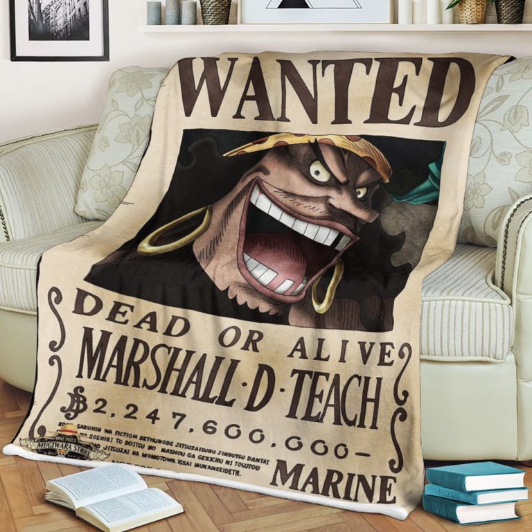 Marshall-D.-Teach-One-Piece-Wanted-Dead-Or-Alive-Blanket-1