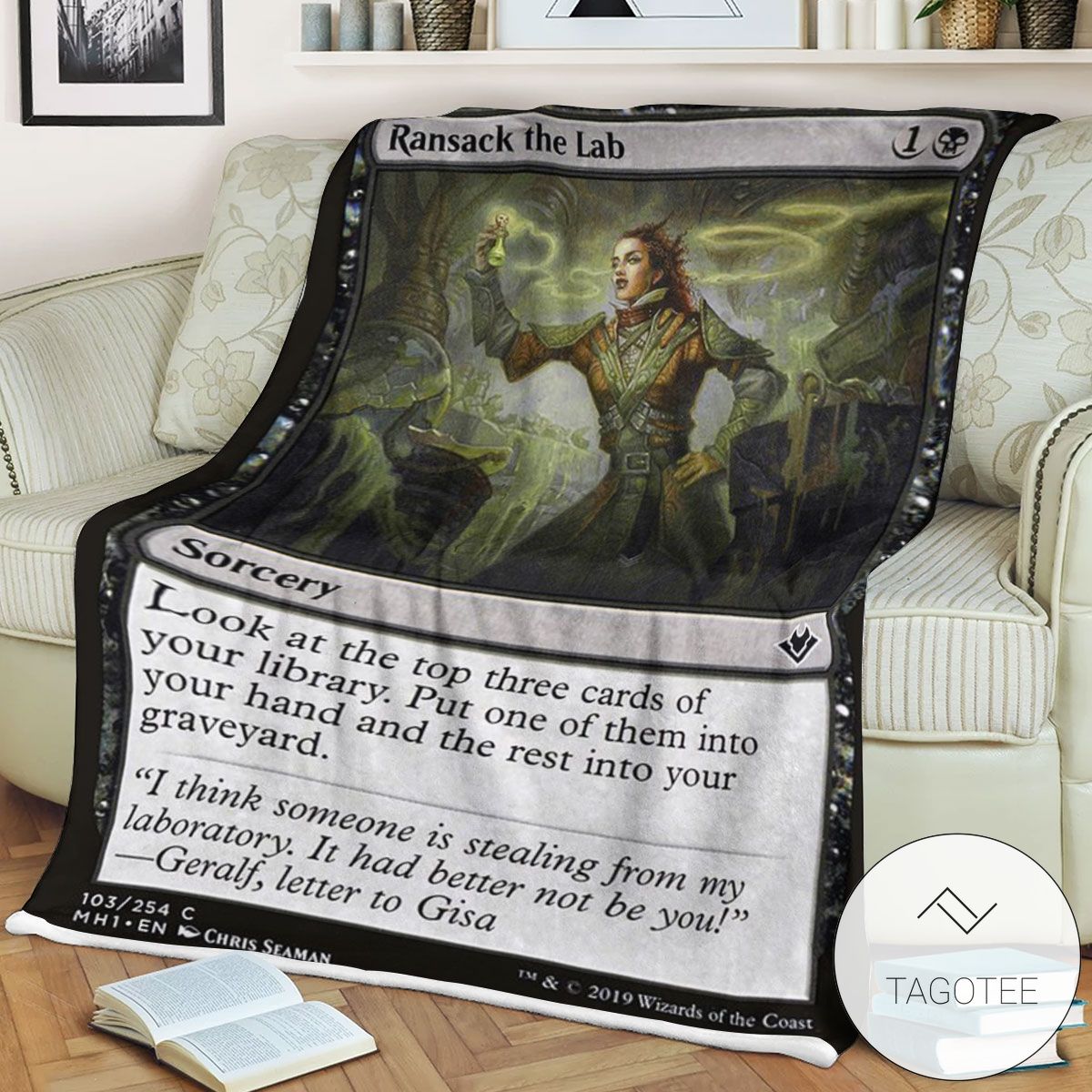 Mh1 103 Ransack The Lab Mtg Game Magic The Gathering Blanket Mh1 103 Ransack The Lab Mtg Game Magic The Gathering Blanket