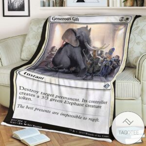Mh1 11 Generous Gift Mtg Game Magic The Gathering Blanket