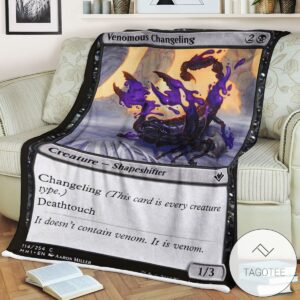 Mh1 114 Venomous Changeling Mtg Game Magic The Gathering Blanket