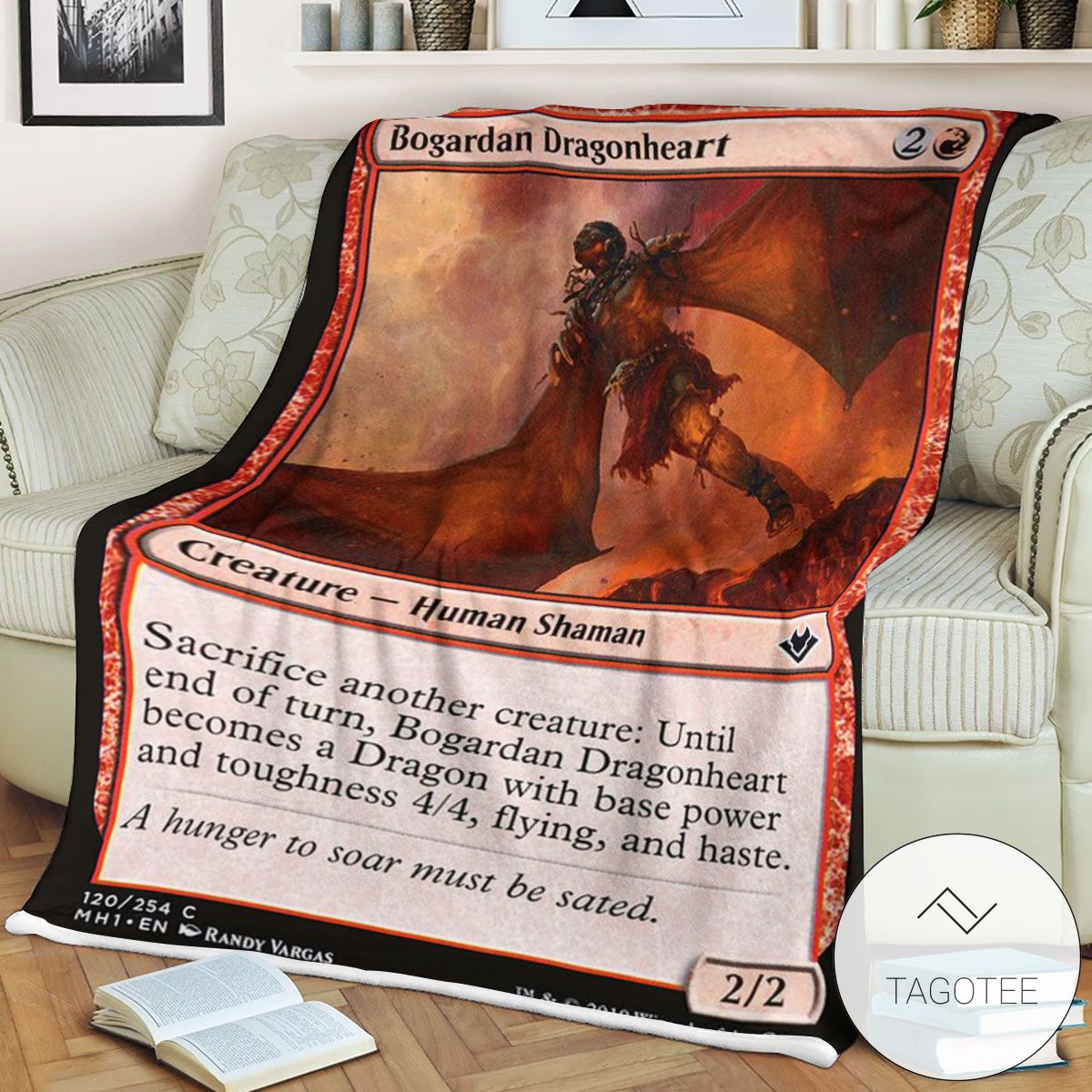 Mh1 120 Bogardan Dragonheart Mtg Game Magic The Gathering Blanket Mh1 120 Bogardan Dragonheart Mtg Game Magic The Gathering Blanket