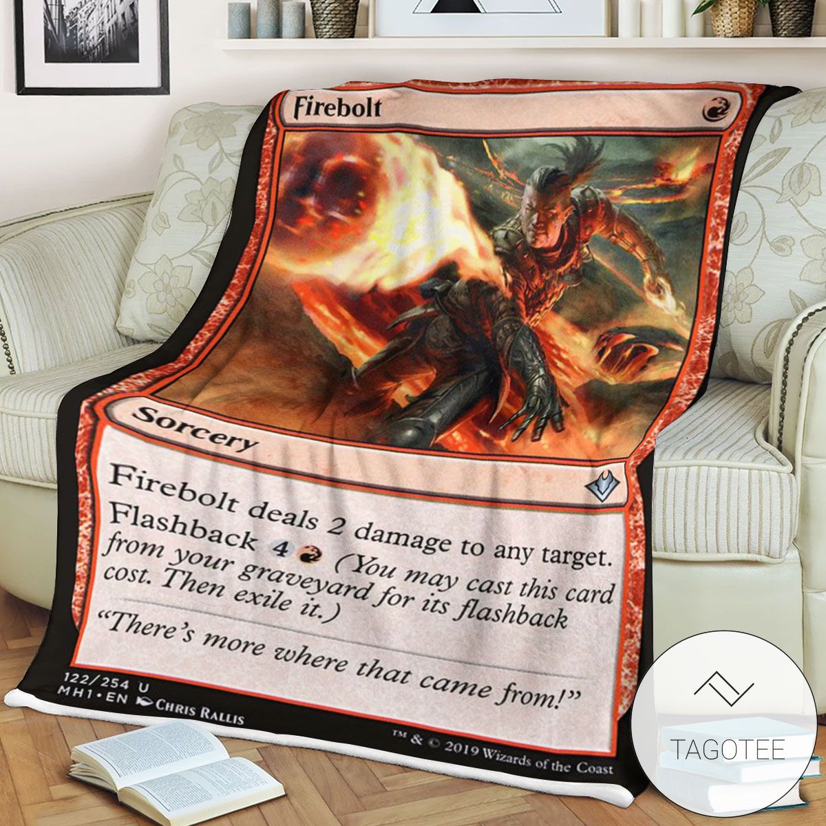 Mh1 122 Firebolt Mtg Game Magic The Gathering Blanket Mh1 122 Firebolt Mtg Game Magic The Gathering Blanket