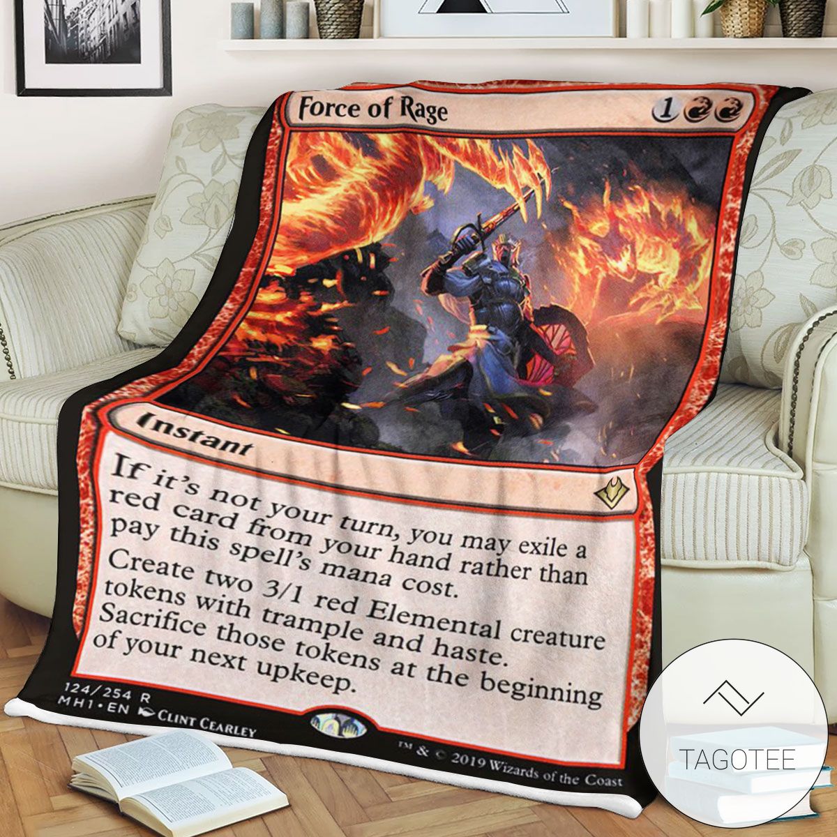 Mh1 124 Force Of Rage Mtg Game Magic The Gathering Blanket Mh1 124 Force Of Rage Mtg Game Magic The Gathering Blanket