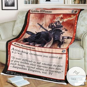 Mh1 130 Goblin Oriflamme Mtg Game Magic The Gathering Blanket
