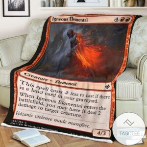 Mh1 133 Igneous Elemental Mtg Game Magic The Gathering Blanket