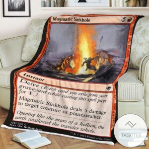 Mh1 135 Magmatic Sinkhole Mtg Game Magic The Gathering Blanket