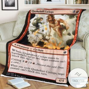Mh1 142 Quakefoot Cyclops Mtg Game Magic The Gathering Blanket