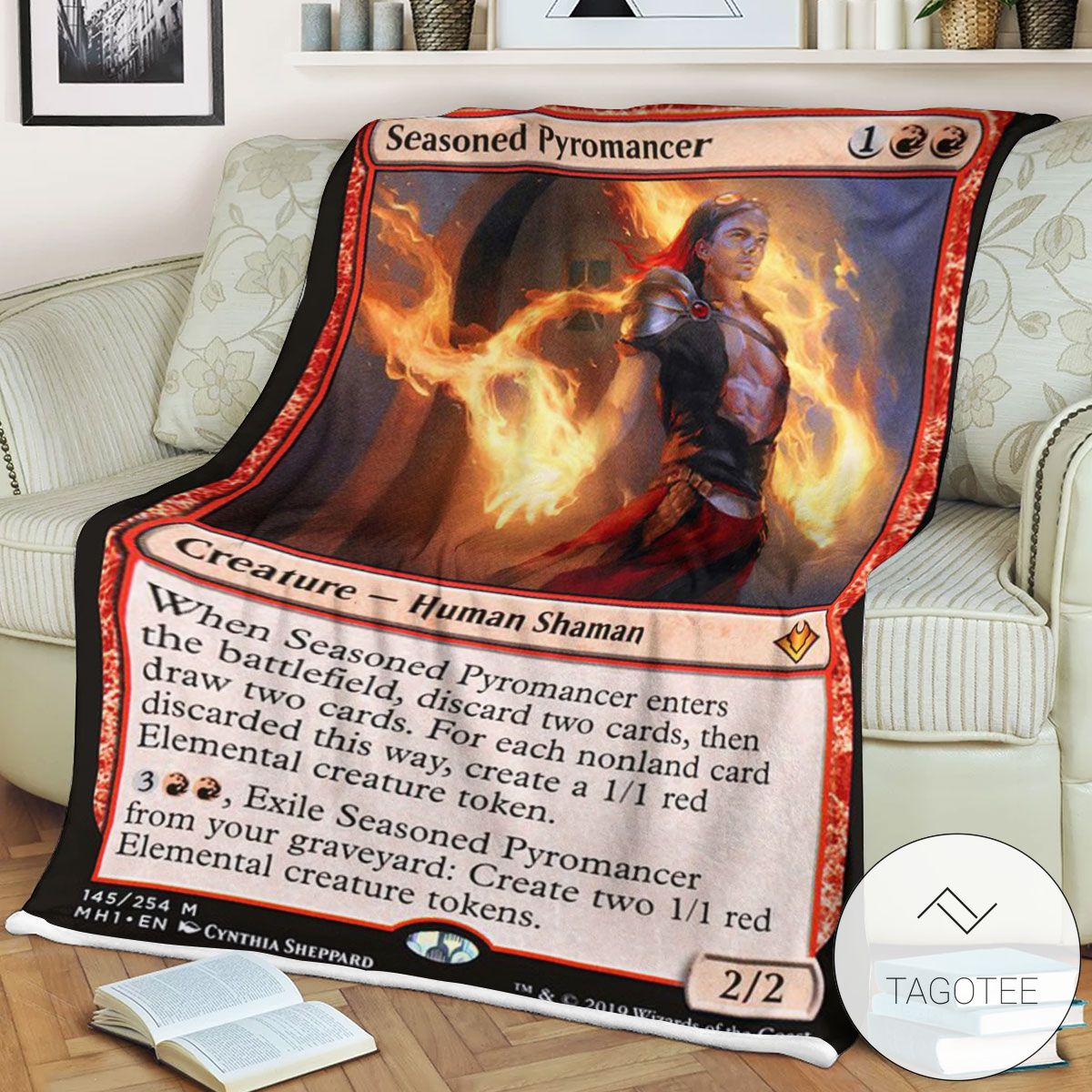 Mh1 145 Seasoned Pyromancer Mtg Game Magic The Gathering Blanket Mh1 145 Seasoned Pyromancer Mtg Game Magic The Gathering Blanket