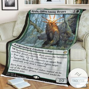 Mh1 155 Ayula Queen Among Bears Mtg Game Magic The Gathering Blanket