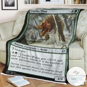 Mh1 159 Conifer Wurm Mtg Game Magic The Gathering Blanket