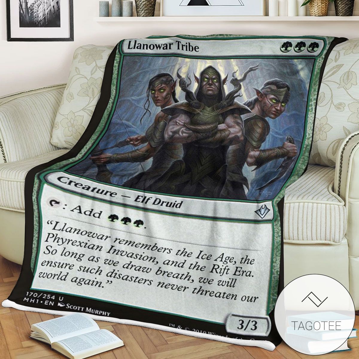 Mh1 170 Llanowar Tribe Mtg Game Magic The Gathering Blanket Mh1 170 Llanowar Tribe Mtg Game Magic The Gathering Blanket
