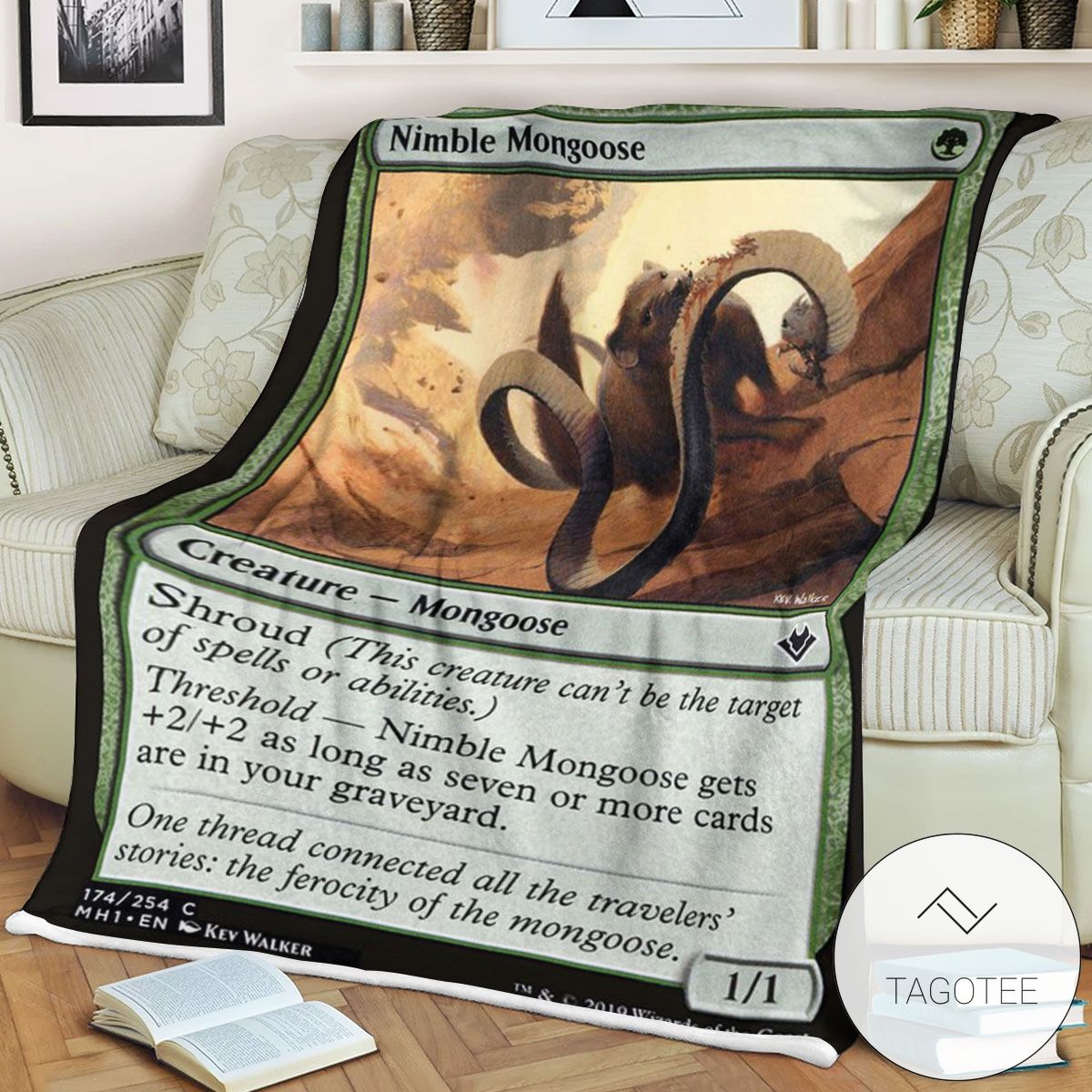 Mh1 174 Nimble Mongoose Mtg Game Magic The Gathering Blanket Mh1 174 Nimble Mongoose Mtg Game Magic The Gathering Blanket