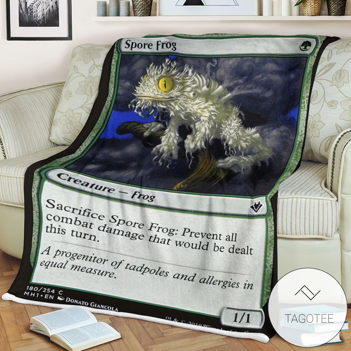 Mh1 180 Spore Frog Mtg Game Magic The Gathering Blanket Mh1 180 Spore Frog Mtg Game Magic The Gathering Blanket