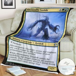 Mh1 194 Abominable Treefolk Mtg Game Magic The Gathering Blanket