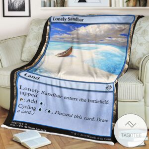 Mh1 242 Lonely Sandbar Mtg Game Magic The Gathering Blanket