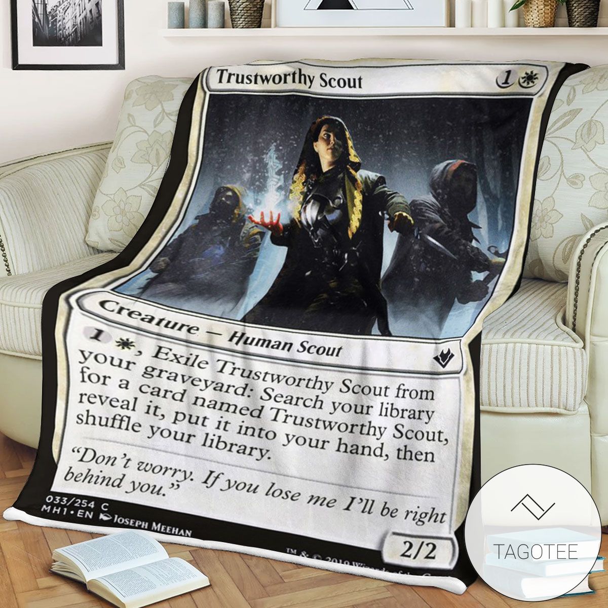 Mh1 33 Trustworthy Scout Mtg Game Magic The Gathering Blanket Mh1 33 Trustworthy Scout Mtg Game Magic The Gathering Blanket