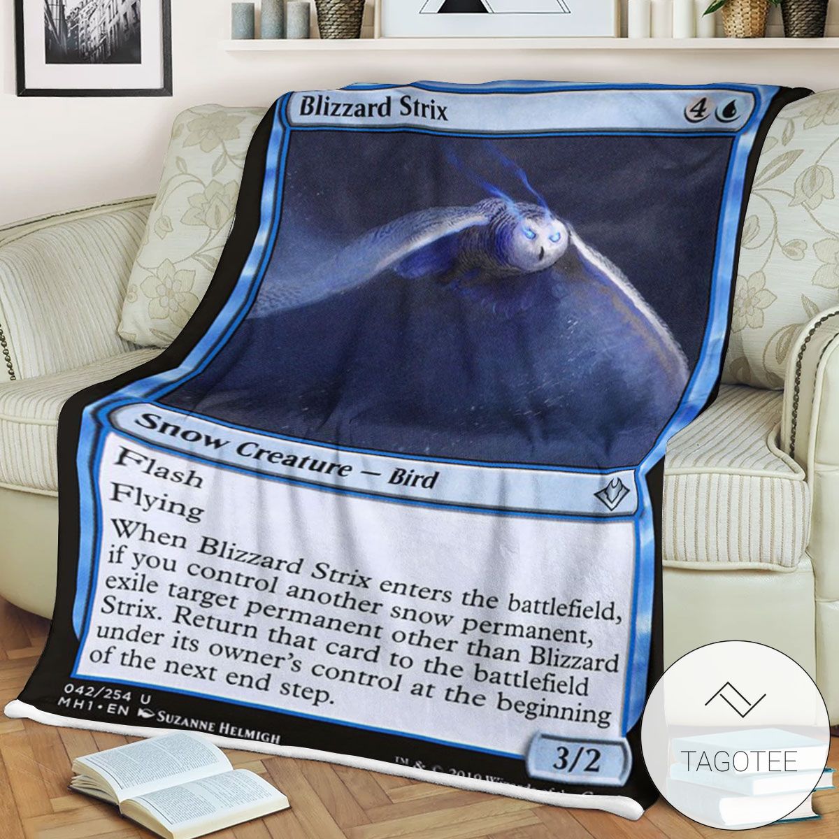 Mh1 42 Blizzard Strix Mtg Game Magic The Gathering Blanket Mh1 42 Blizzard Strix Mtg Game Magic The Gathering Blanket