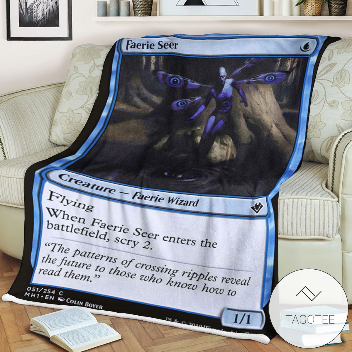 Mh1 51 Faerie Seer Mtg Game Magic The Gathering Blanket Mh1 51 Faerie Seer Mtg Game Magic The Gathering Blanket