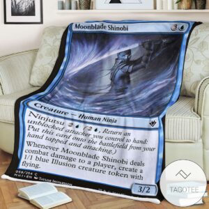 Mh1 59 Moonblade Shinobi Mtg Game Magic The Gathering Blanket