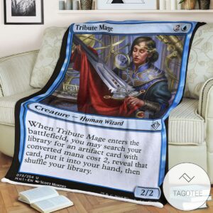 Mh1 73 Tribute Mage Mtg Game Magic The Gathering Blanket