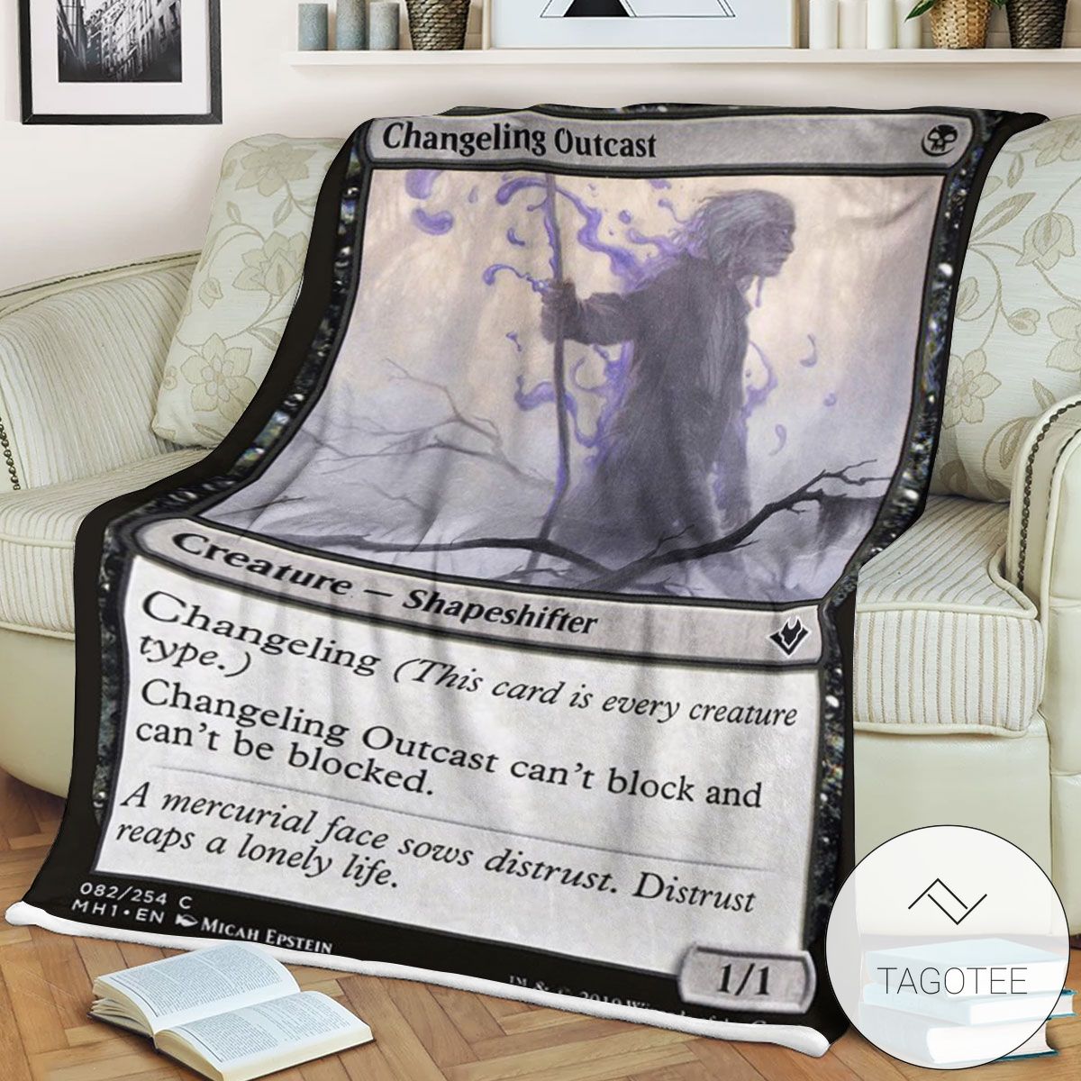 Mh1 82 Changeling Outcast Mtg Game Magic The Gathering Blanket Mh1 82 Changeling Outcast Mtg Game Magic The Gathering Blanket