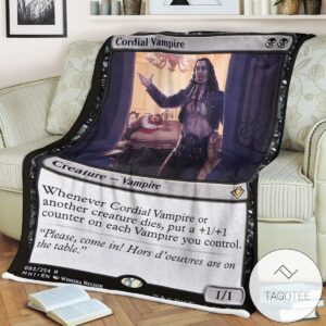 Mh1 83 Cordial Vampire Mtg Game Magic The Gathering Blanket
