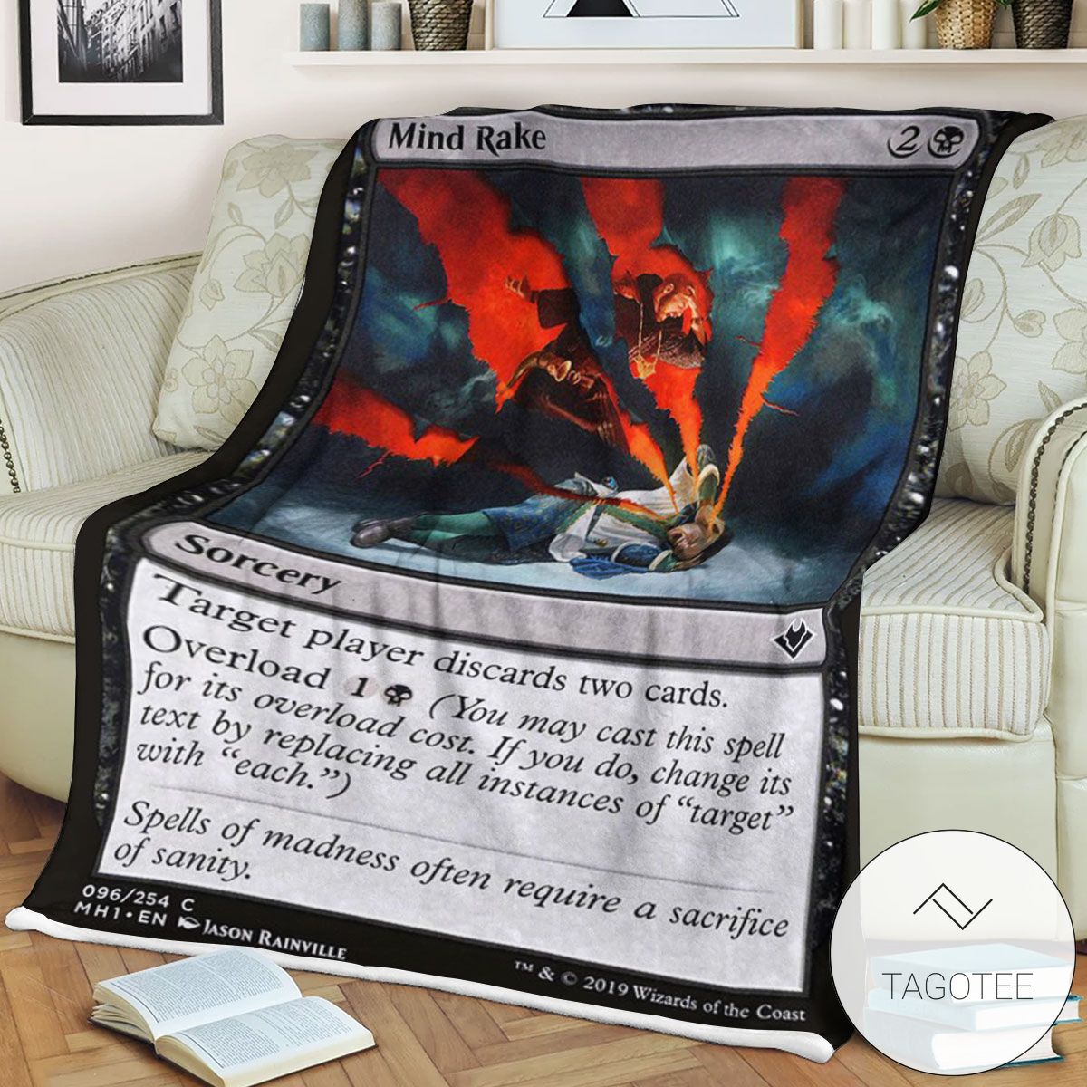 Mh1 96 Mind Rake Mtg Game Magic The Gathering Blanket Mh1 96 Mind Rake Mtg Game Magic The Gathering Blanket