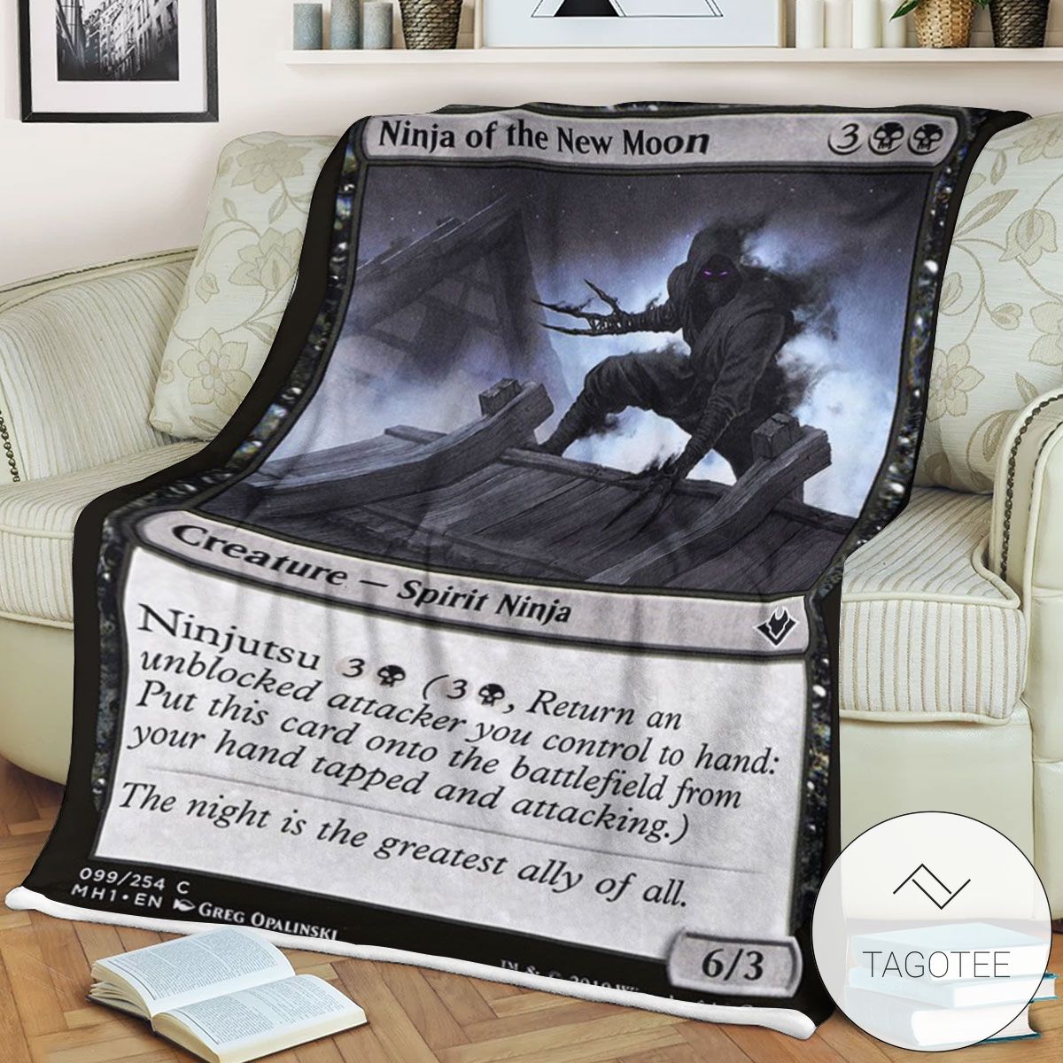 Mh1 99 Ninja Of The New Moon Mtg Game Magic The Gathering Blanket Mh1 99 Ninja Of The New Moon Mtg Game Magic The Gathering Blanket