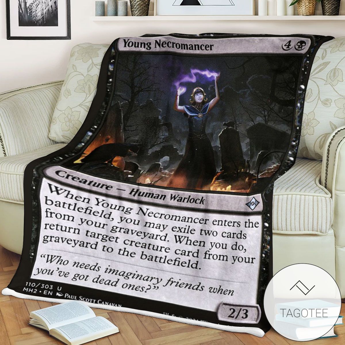Mh2 110 Young Necromancer Mtg Game Magic The Gathering Blanket Mh2 110 Young Necromancer Mtg Game Magic The Gathering Blanket